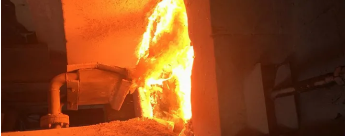 Put the glass batch into the furnace for melting