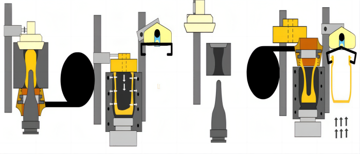 Press and blow glass bottles