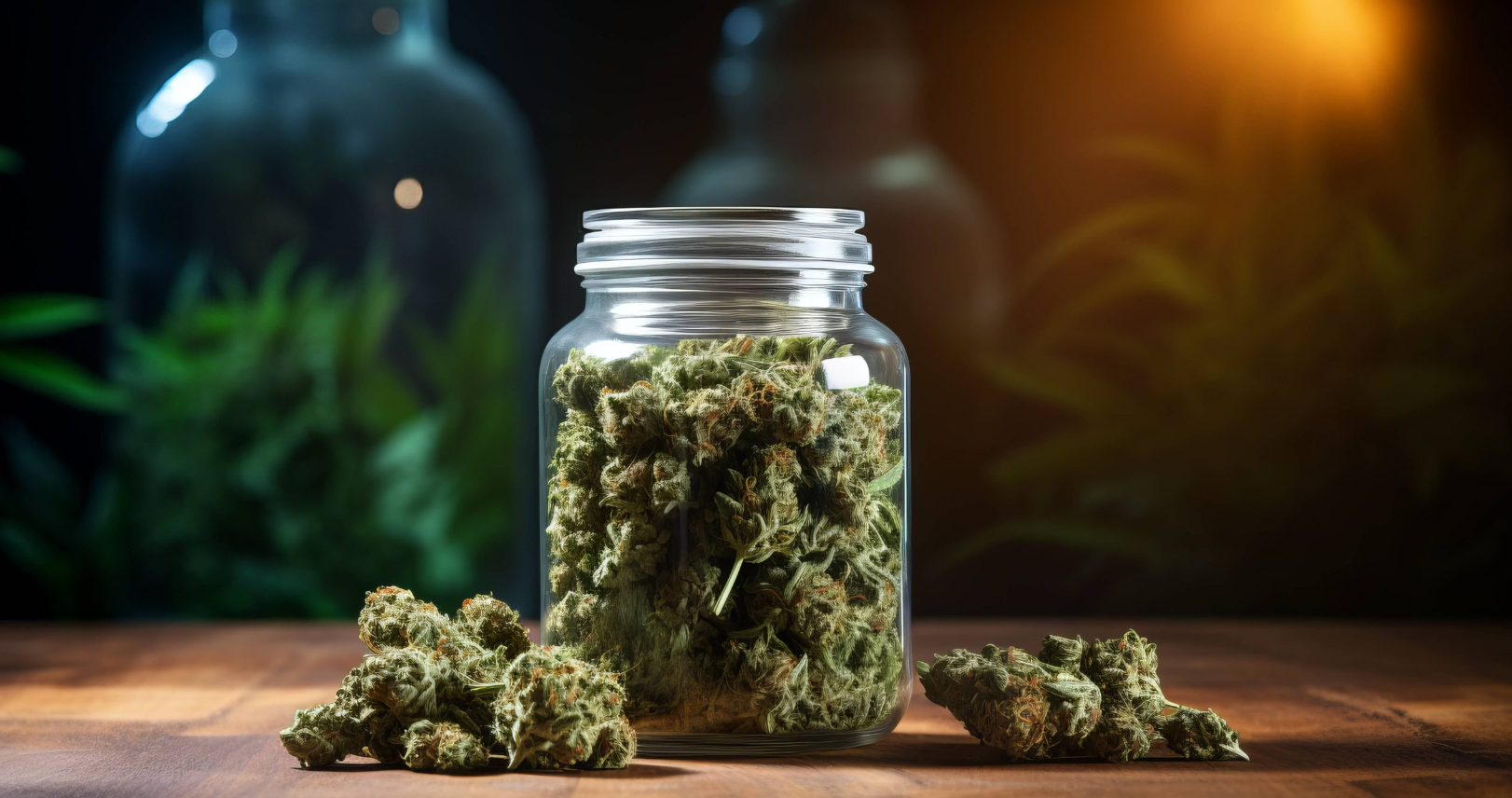 glass cannabis jar