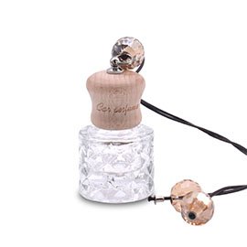 5ml crystal hanging car diffuser bottle with wooden cap