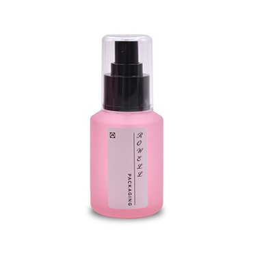 Pink color lotion bottle