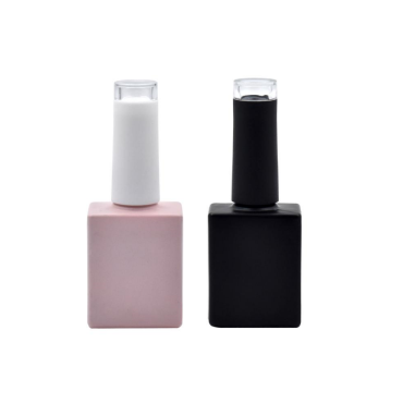 square UV gel nail polish glass bottle