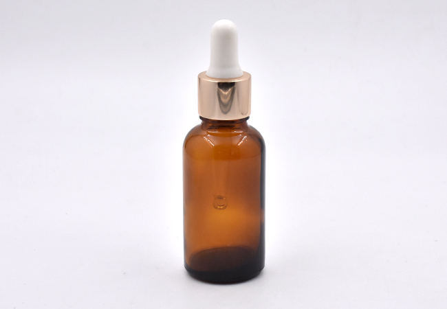 amber medicine dropper bottle
