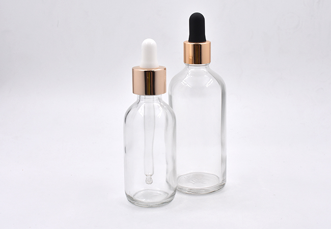 clear glass dropper bottles