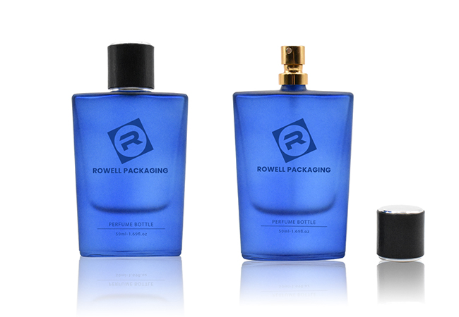 blue perfume bottle