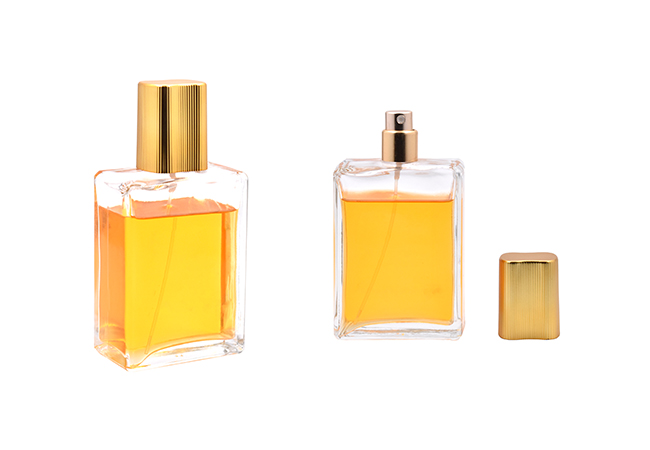 orange perfume bottle