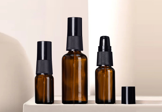 brown lotion bottle