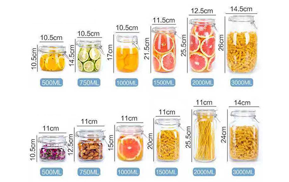 mason jar sizes