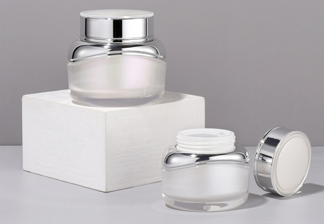Oval Empty Cosmetic Cream Jar