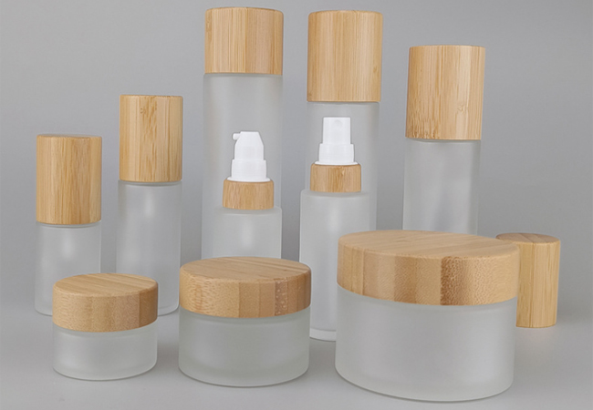 Frosted Bamboo Cap Bottle Series