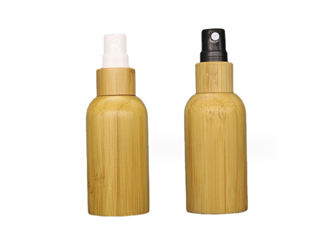 30ML Cylinder Serum Bamboo Dropper Bottle