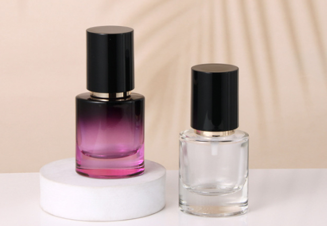 Gradient Amber Lotion Bottles