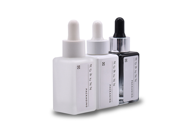 Square Gradient Black Glass Bottle