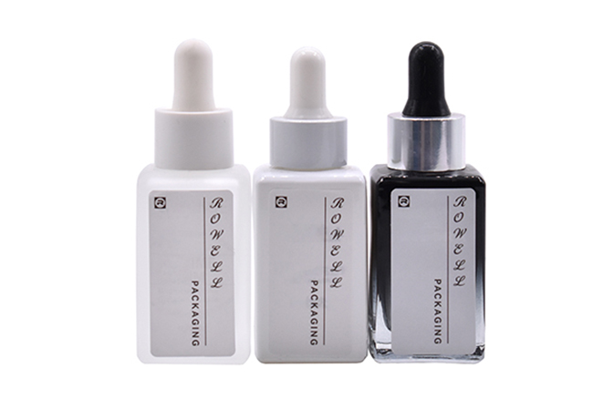 Square Gradient Black Glass Bottle